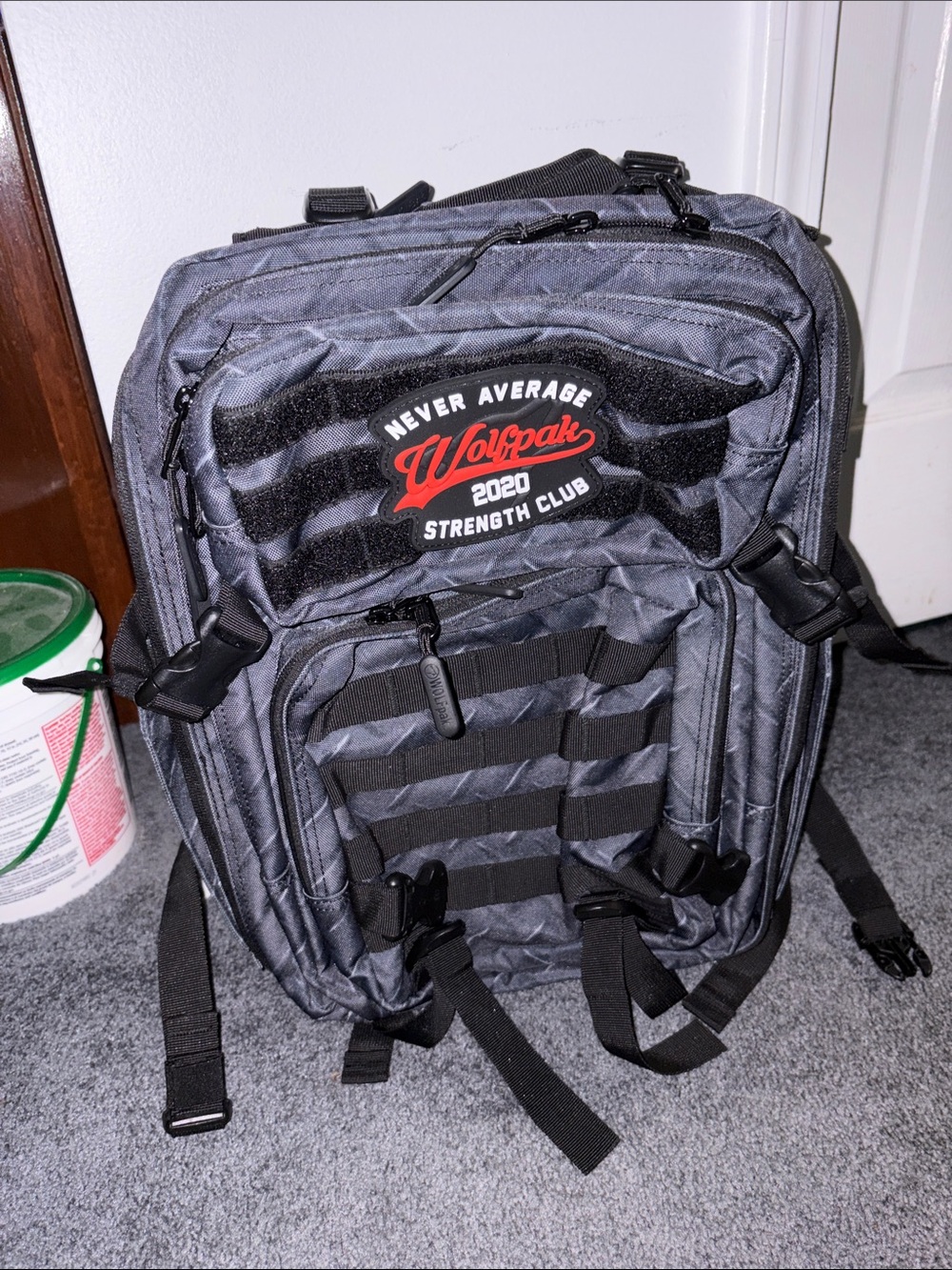 WOLFPACK Never Average Black Tactical Backpack